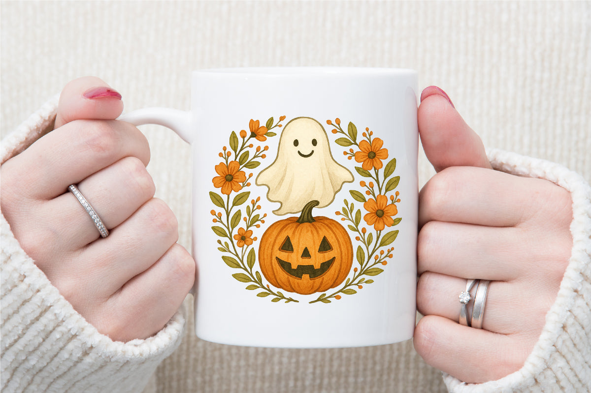 Ghost Pumpkin Fall Autumn Halloween PNG