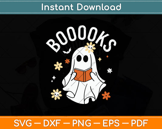 Ghost Reading Book Svg Digital Cutting File