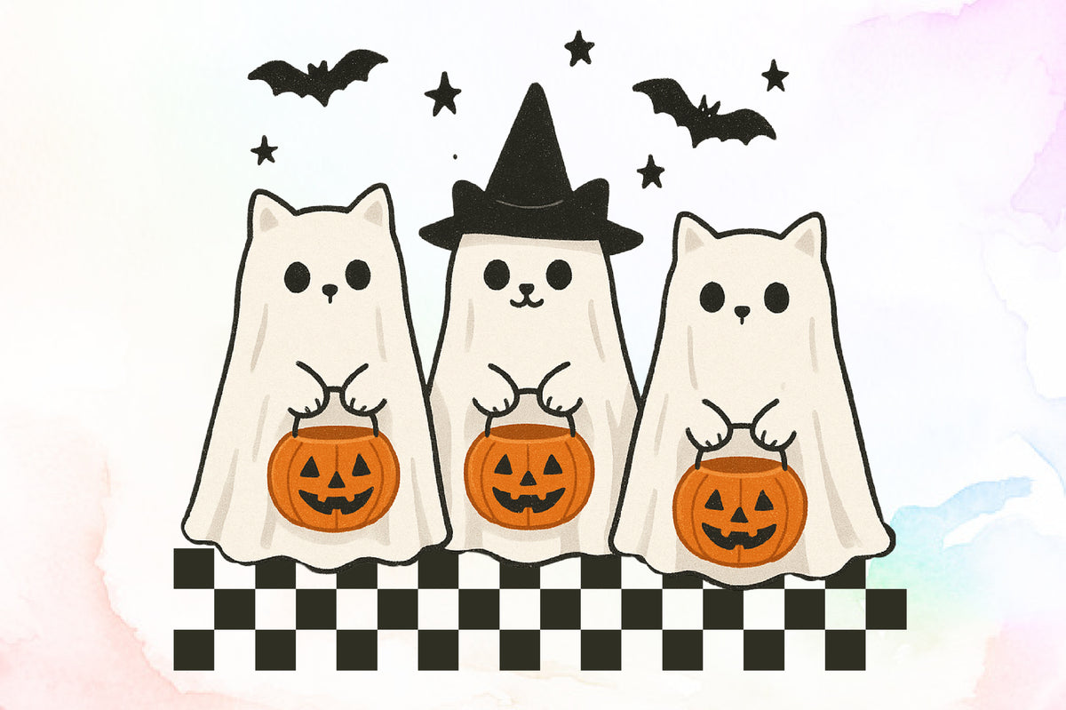 Spooky Cats Pumpkin Halloween PNG