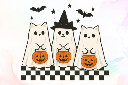 Spooky Cats Pumpkin Halloween PNG