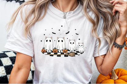 Ghost Spooky Cat Pumpkin Halloween PNG