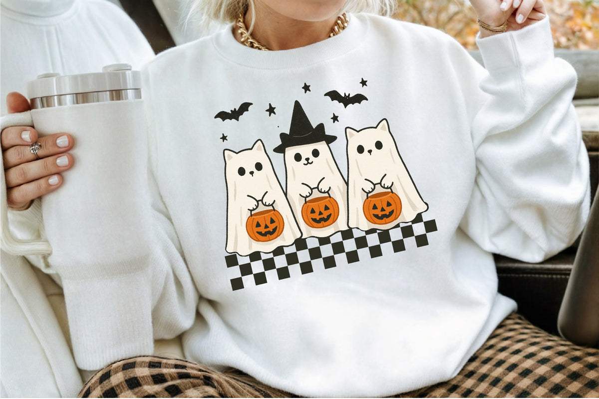Spooky Cats Pumpkin Halloween PNG