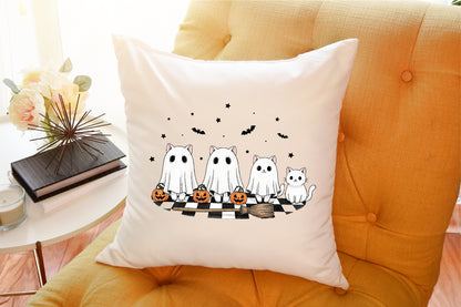Ghost Spooky Cat Pumpkin Halloween PNG