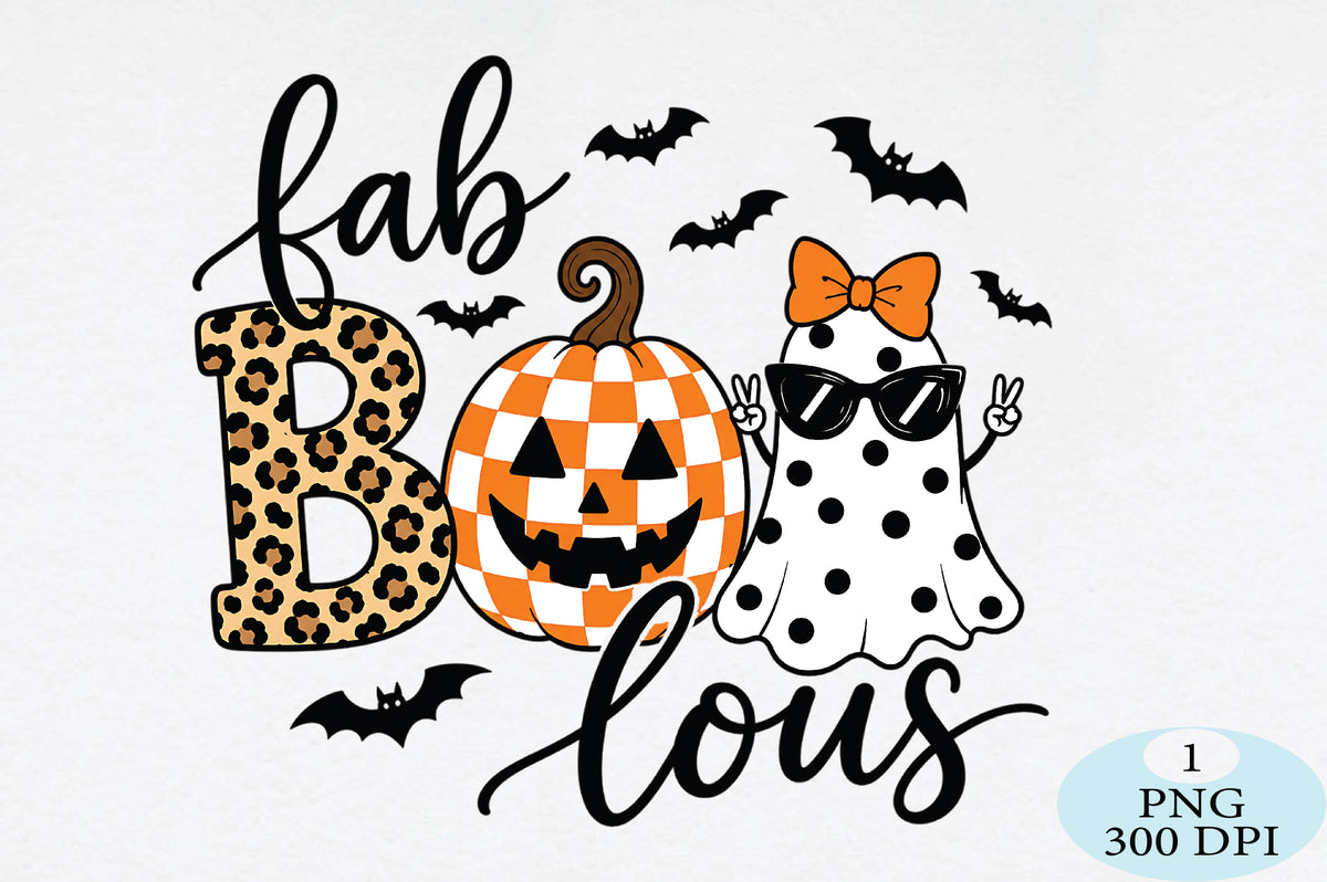 Fab Boo Louis Halloween Ghost Pumpkin PNG