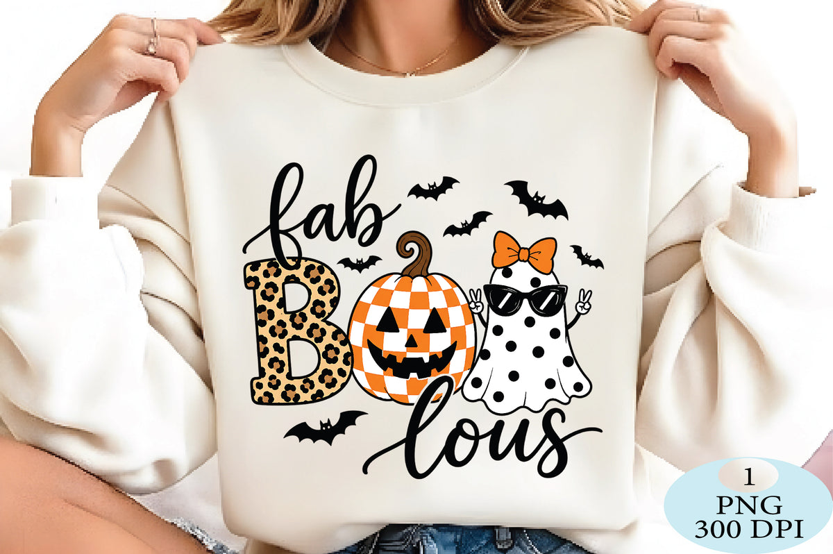 Fab Boo Louis Halloween Ghost Pumpkin PNG