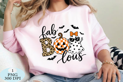Fab Boo Louis Halloween Ghost Pumpkin PNG