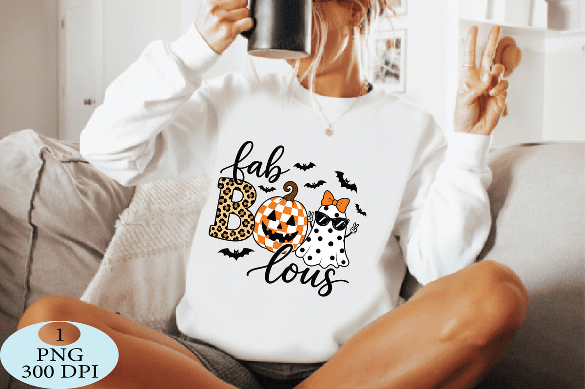 Fab Boo Louis Halloween Ghost Pumpkin PNG