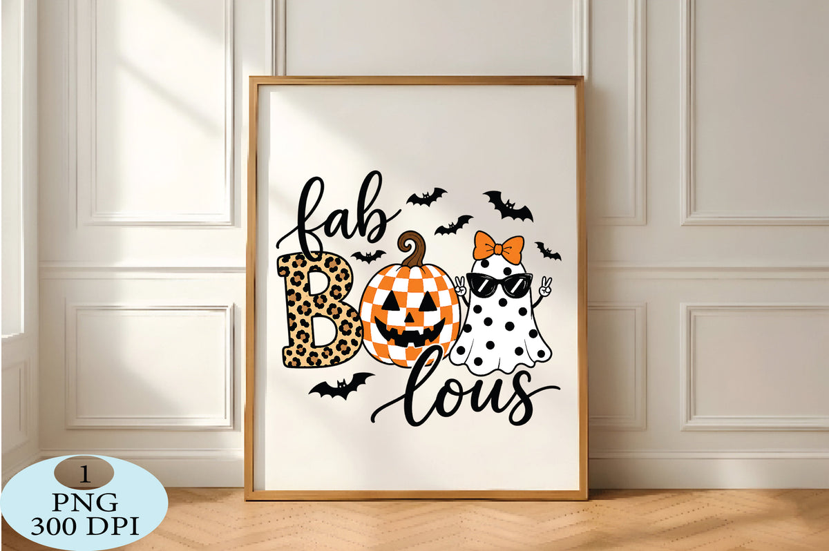 Fab Boo Louis Halloween Ghost Pumpkin PNG