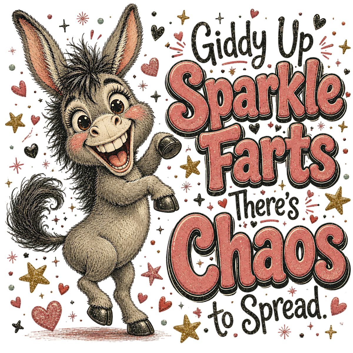 Giddy Up Sparkle Farts Christmas PNG