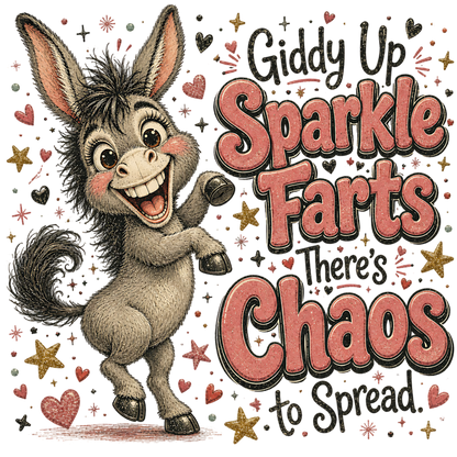 Giddy Up Sparkle Farts Christmas PNG