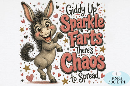 Giddy Up Sparkle Farts Christmas PNG