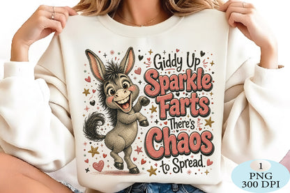 Giddy Up Sparkle Farts Christmas PNG