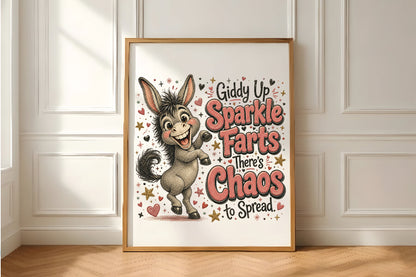 Giddy Up Sparkle Farts Christmas PNG