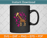 Giraffe Breast Cancer Awareness Svg Png Dxf Digital Cutting File