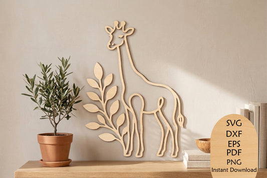 Giraffe Wall Art Laser Cut SVG