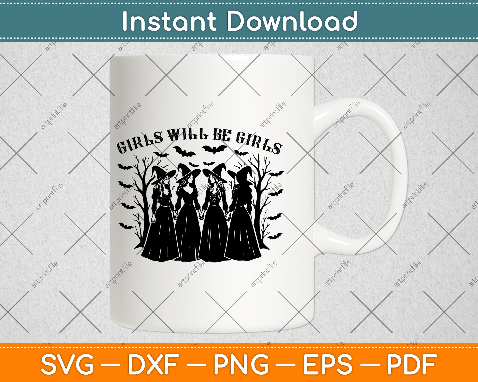 Girls Will Be Girls Witch Svg Digital Cutting File