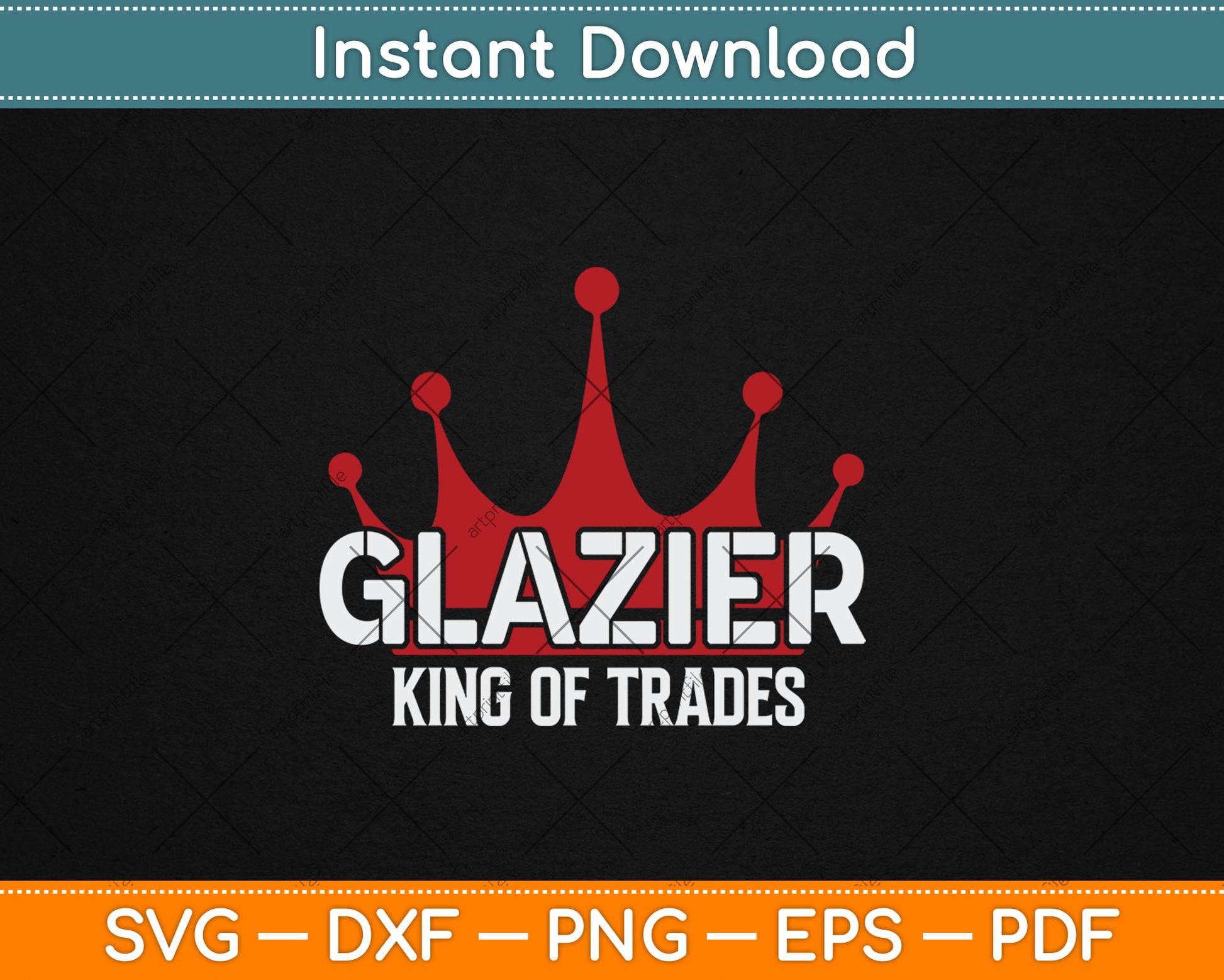 Glazier Outfit King Of Trades Cool Glazier Svg Digital Cutting File