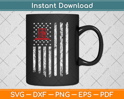 Glazier Vintage American USA Flag Glazier Svg Digital Cutting File