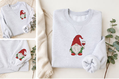 Christmas Wine Gnome Embroidery Design