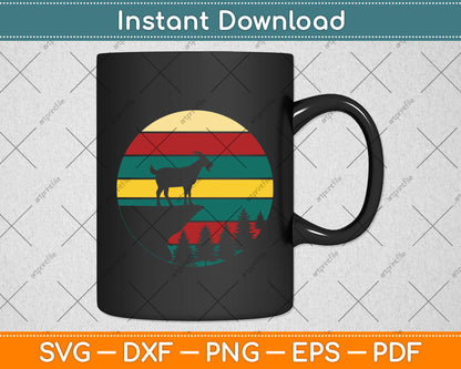 Goat Retro Vintage Svg Digital Cutting File