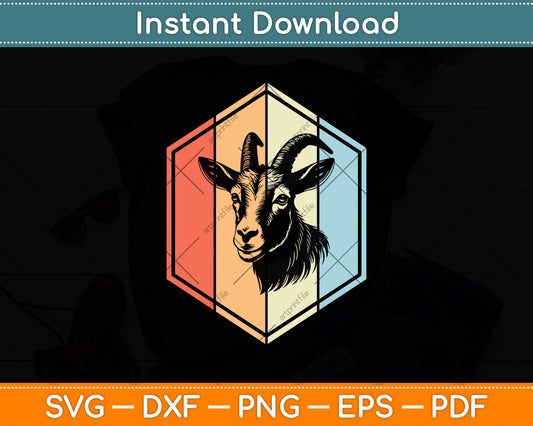 Goat Retro Vintage Svg Digital Cutting File
