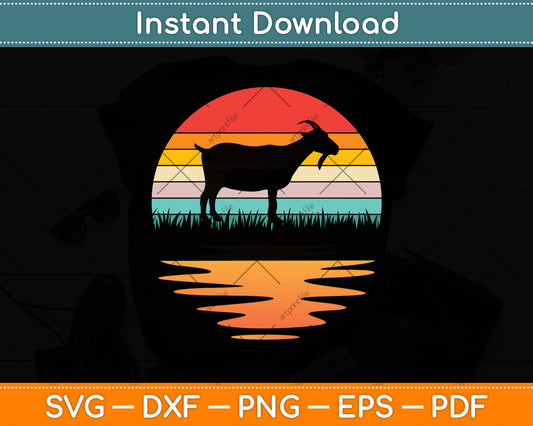 Goat Vintage Retro Svg Digital Cutting File