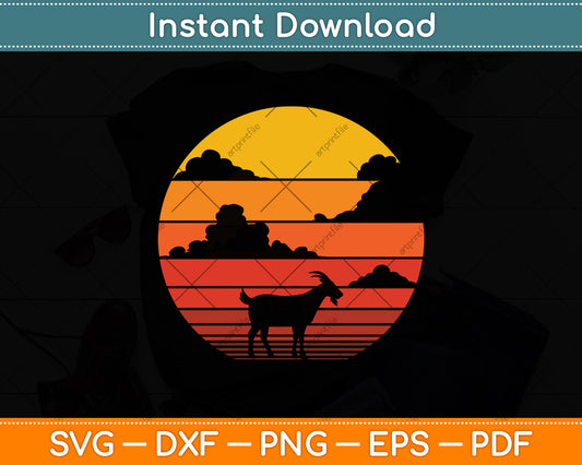 Goat Vintage Retro Cricut Svg Digital Cut File