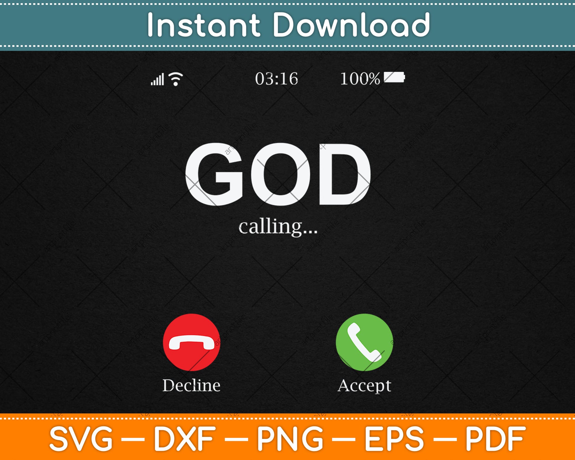 God Calling Funny God Phone Christian Svg Digital Cutting File