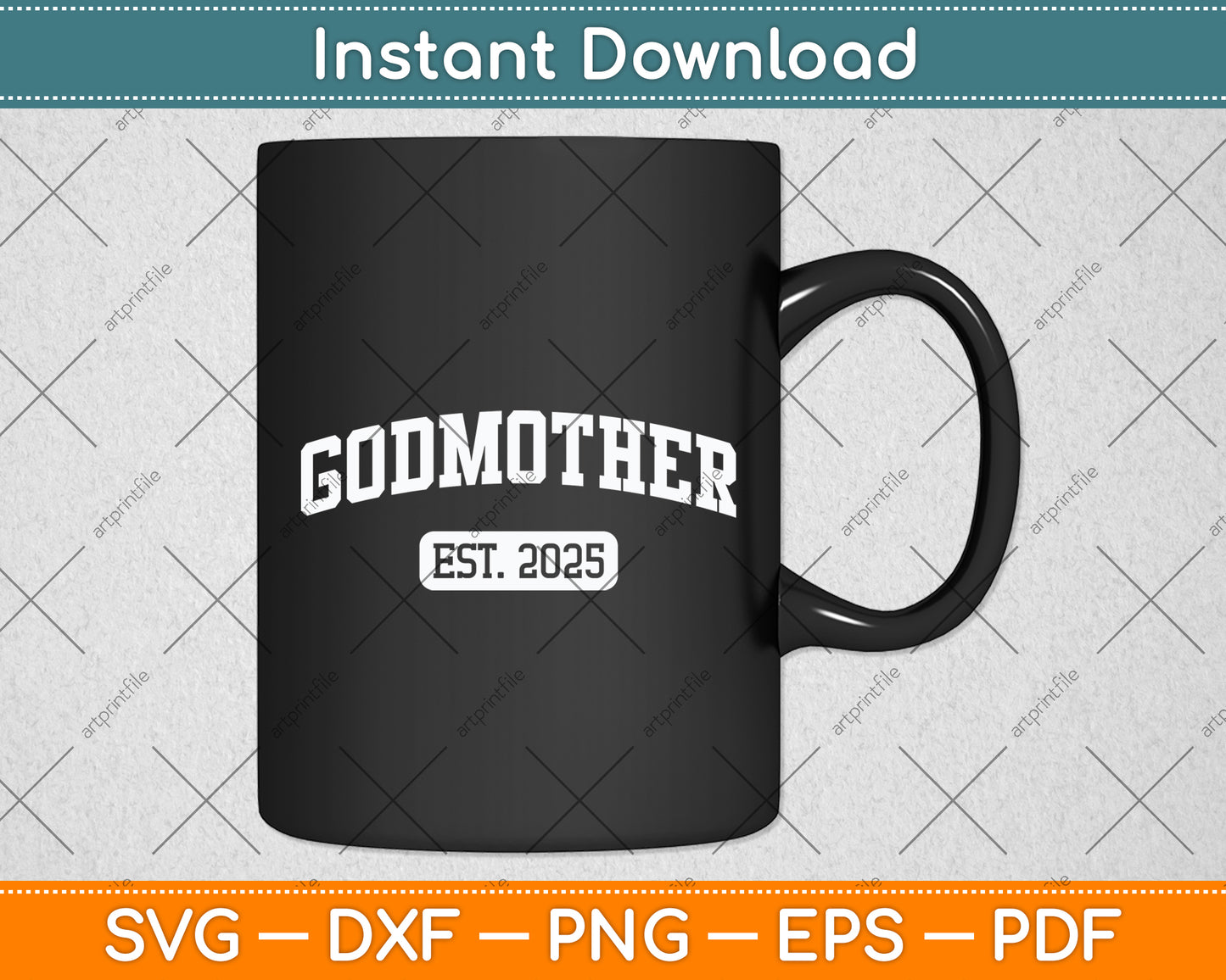 Godmother Est 2025 Promoted To Godmother Announcement Svg Digital Cutting File