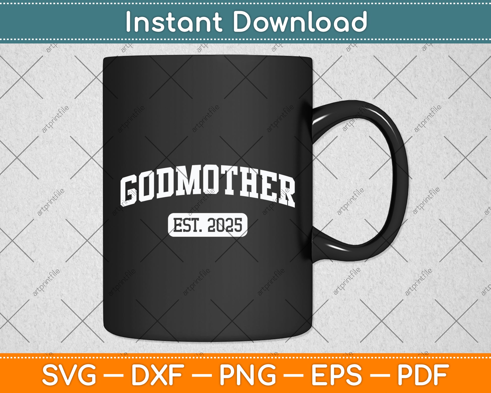 Godmother Est 2025 Promoted To Godmother Announcement Svg Digital Cutting File