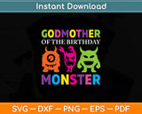 Godmother Of The Birthday Monster Svg Digital Cutting File