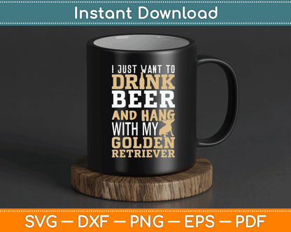 Golden Retriever Dad Girl Funny Father’s Day SVG Digital Cutting File