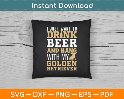 Golden Retriever Dad Girl Funny Father’s Day SVG Digital Cutting File