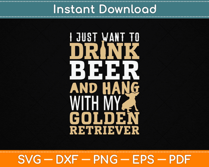 Golden Retriever Dad Girl Funny Father’s Day SVG File