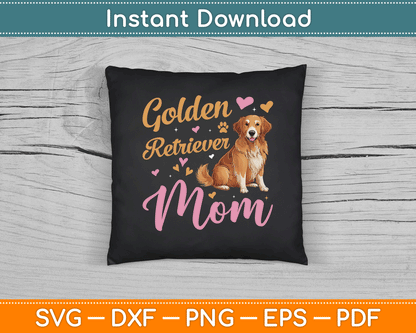 Golden Retriever Mom Mother’s Day SVG Digital Cutting File