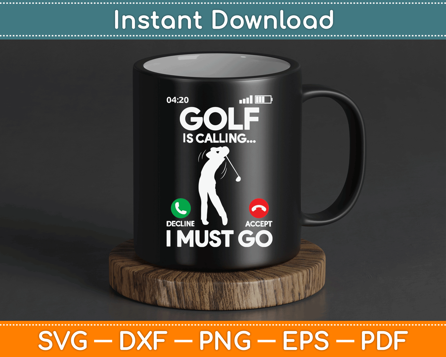 Golf Is Calling I Must Go Funny Golfing Golfer SVG Digital Cutting File