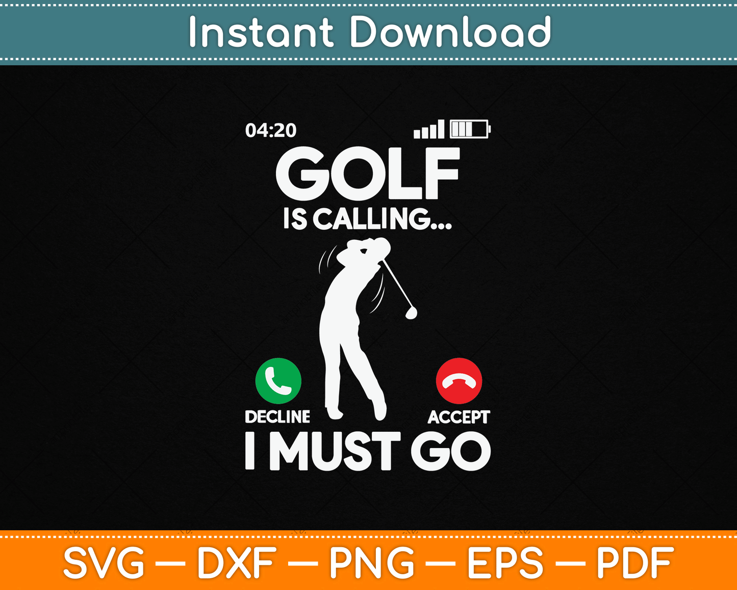 Golf Is Calling I Must Go Funny Golfing Golfer SVG Digital Cutting File
