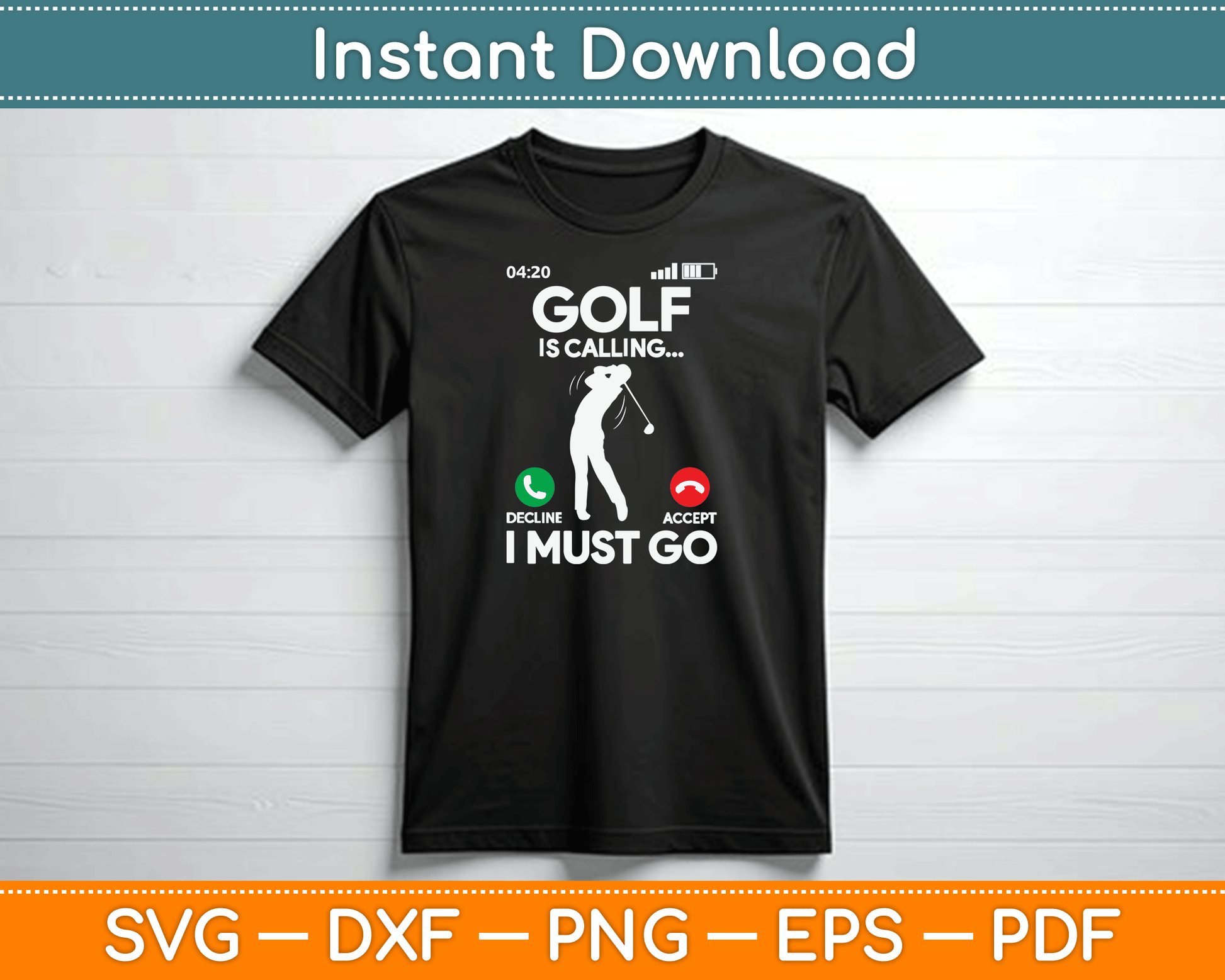 Golf Is Calling I Must Go Funny Golfing Golfer SVG Digital Cutting File