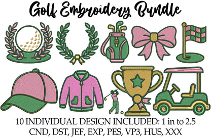 Golf Embroidery Bundle