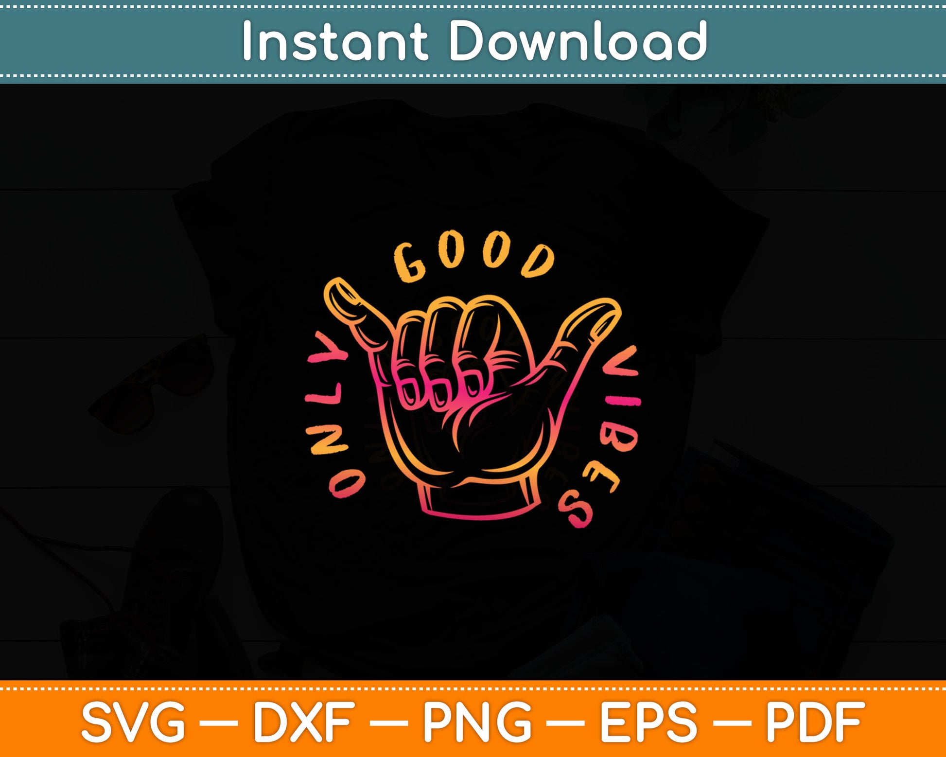 Good Vibes Only Yoga Meditation Gift Svg Digital Cutting File