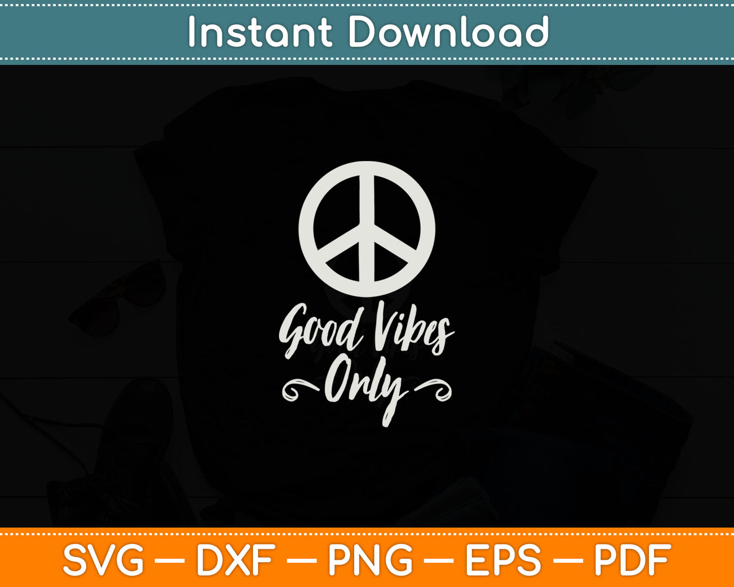 Good Vibes Only lettering Svg Digital Cutting File