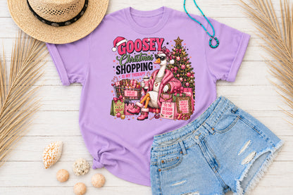 Goosey Christmas Shopping PNG Funny Goose Holiday Design