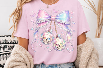 Gothic Halloween Skull Bow PNG Cute Spooky Sublimation