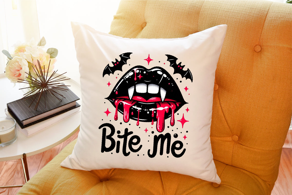 Bite Me Gothic Halloween Vampire Sublimation PNG
