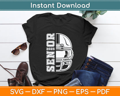 Graduate Senior Class of 2025 Graduation American Football Svg Digital Cutting File
