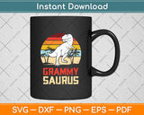 Grammy Saurus Dinosaur Funny Retro Vintage Svg Digital Cutting File