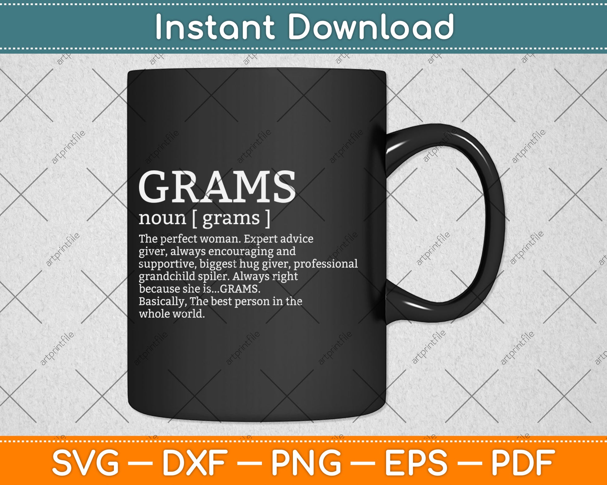 Grams Definition Grandma Mother's Day Funny Gift Idea Svg Digital Cutting File