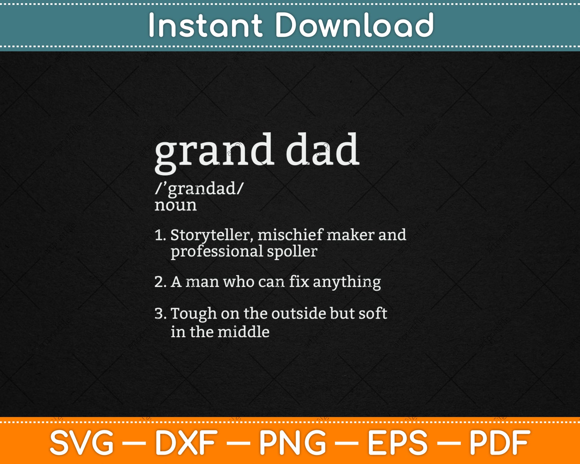 Granddad Definition Funny Svg Digital Cutting File