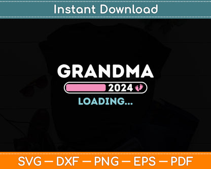 Grandma 2024 Baby Loading Pregnancy Announcement Mothers Day Svg Cutting File