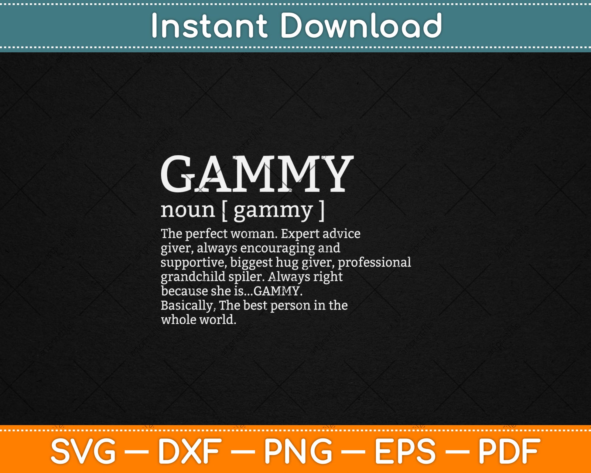 Grandma Definition Funny Mothers Day Gifts for Grandma Svg Digital Cutting File